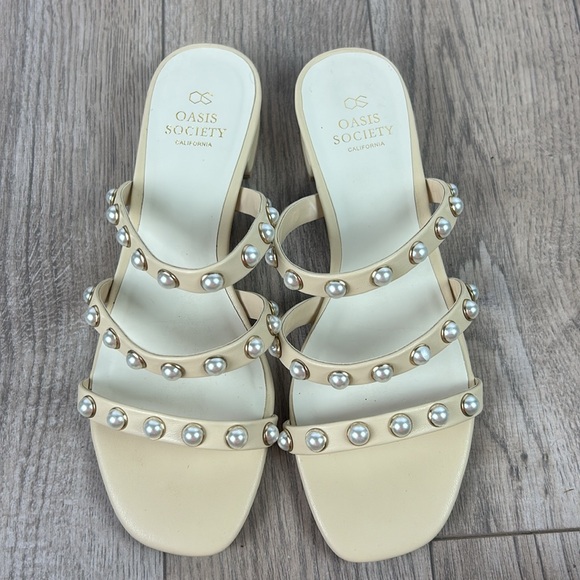 Like new Oasis Society Valerie Pearl Flat Slide Sandals Size 7.5 - Picture 8 of 11